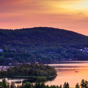 sunset in mont tremblant